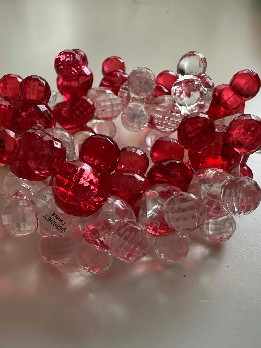 Disney Kids Stretch Bead Bracelets in Red, Pink & Purple